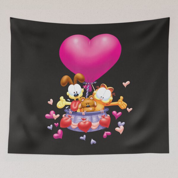Item preview, Garfield Heart Balloon with Odie & Pooky  designed and sold by peggsjoroga.