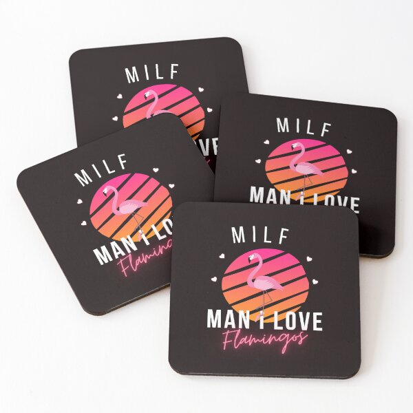 Artikelvorschau, MILF Mann Ich liebe Flamingos T-Shirt entworfen und verkauft von Nerdygirlteez.