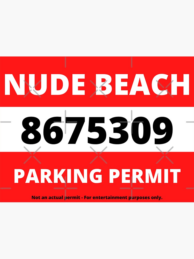 Novelty Nude Beach Parking Permit Sticker For Sale By Suncoasttees Redbubble 4889