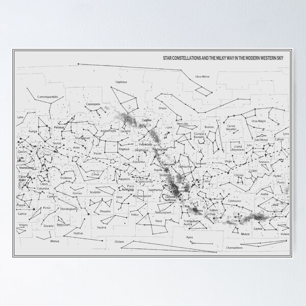 Item preview,  STAR CONSTELLATIONS and the MILKY WAY in the Western Sky Print designed and sold by posterbobs.
