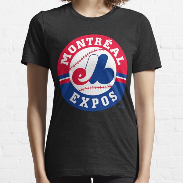 Montreal Expos Olympic Stadium T-Shirt from Homage. | Ash | Vintage Apparel from Homage.