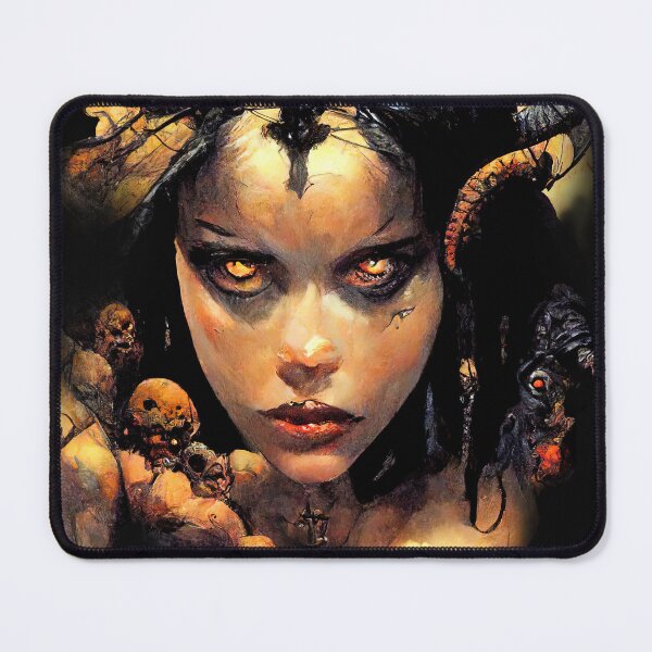 Item preview, Devil Girl, AI Art inspired by Frazetta designed and sold by IAMAI-art.