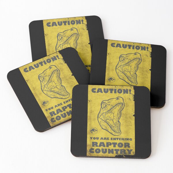 Item preview, Raptor Caution Poster designed and sold by TarynAbbott.
