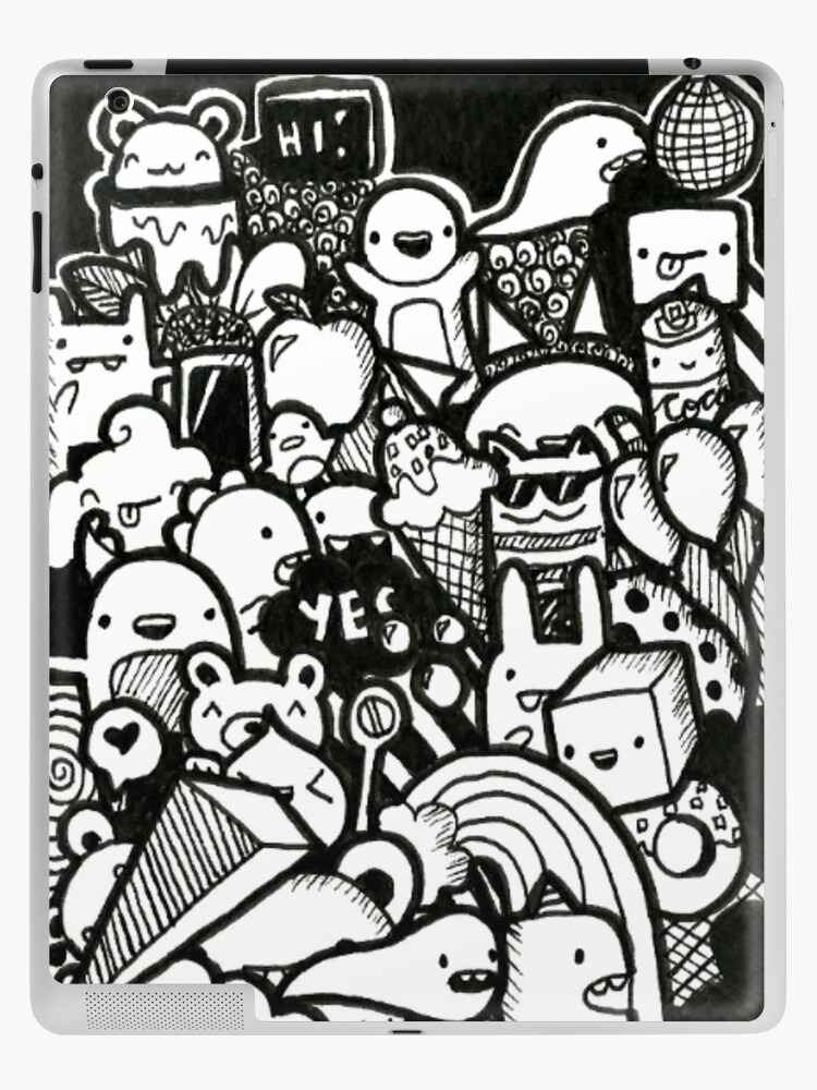 85+ Art Supply Doodles in Black iPad Case & Skin for Sale by thecraftace