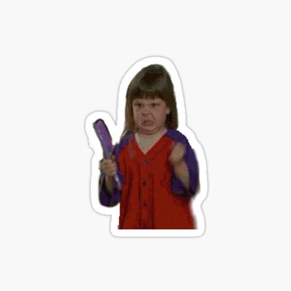 "Angry Hairbrush Meme" Sticker for Sale by leahginion Redbubble