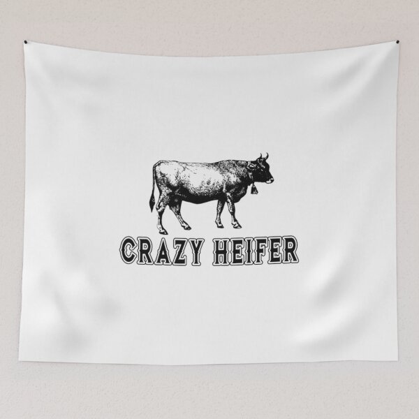 Item preview, crazy heifer cow farm designed and sold by RomaTikha.