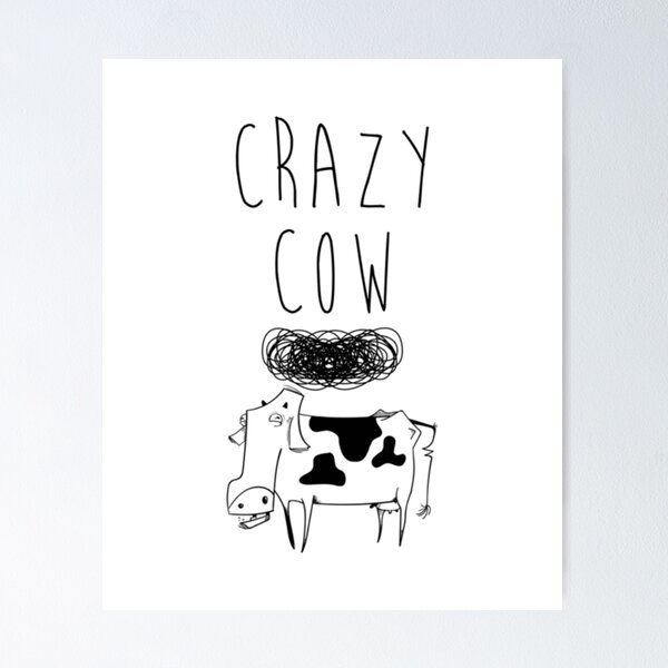 Item preview, Crazy cow art designed and sold by RomaTikha.