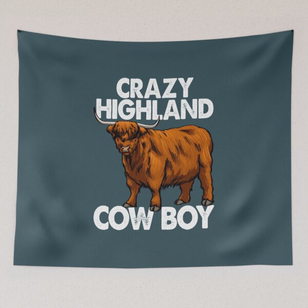 Item preview, Crazy Highland Cow Boy designed and sold by RomaTikha.