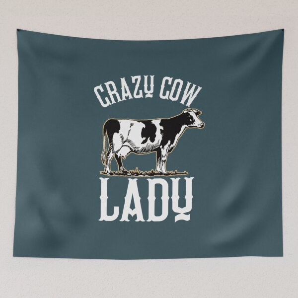 Item preview, Crazy Cow Lady Her Funny Farmer Farm Cattle Cow designed and sold by RomaTikha.