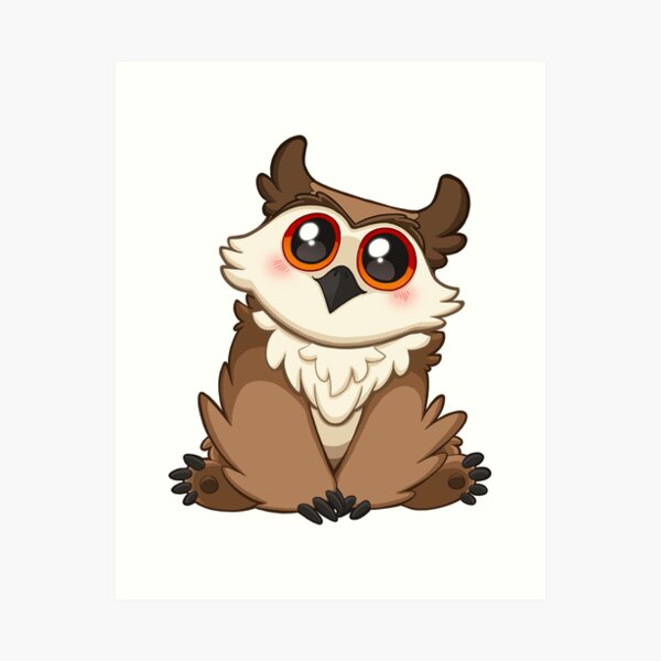 Adorable Owlbear - Cute D&D Adventures Art Print