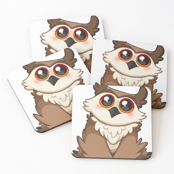 Adorable Owlbear - Cute D&D Adventures Coasters (Set of 4)