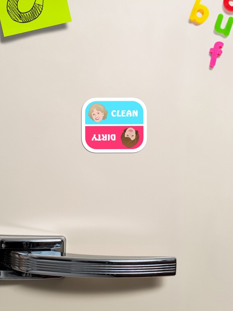 Rose and Blanche Dirty/Clean Dishwasher Magnet