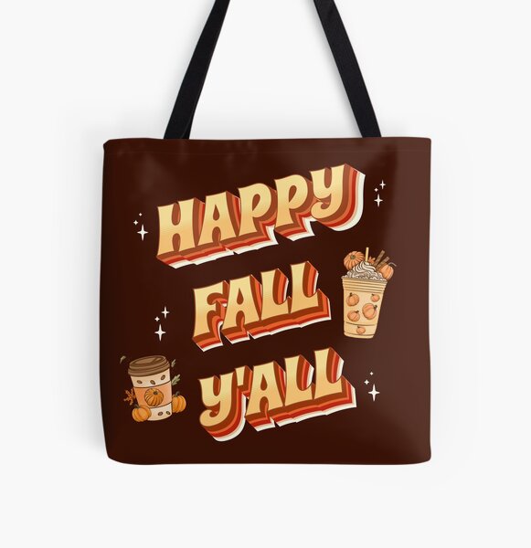 Item preview, Happy Fall Y'All T-Shirt/ Happy Fall Travel Mug/ Pumpkin Latte Travel Mug/ Autumn Retro Fall T-Shirt/ Fall Pumpkin Latte Throw Pillow and Blanket designed and sold by KingdomKubs.