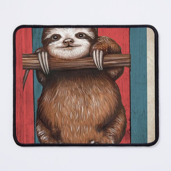 Item preview, Sloth Wooden Background designed and sold by AnetteEckert.