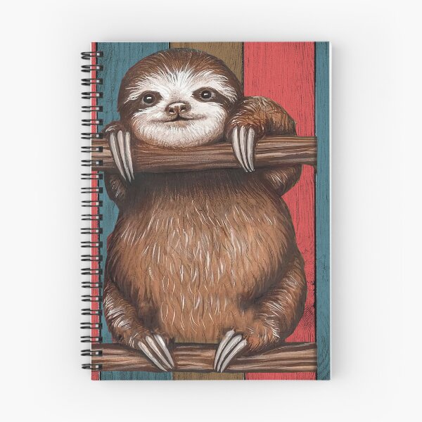 Item preview, Sloth Wooden Background designed and sold by AnetteEckert.