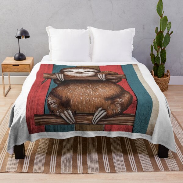 Item preview, Sloth Wooden Background designed and sold by AnetteEckert.