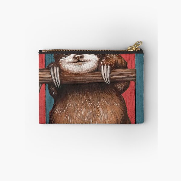 Item preview, Sloth Wooden Background designed and sold by AnetteEckert.