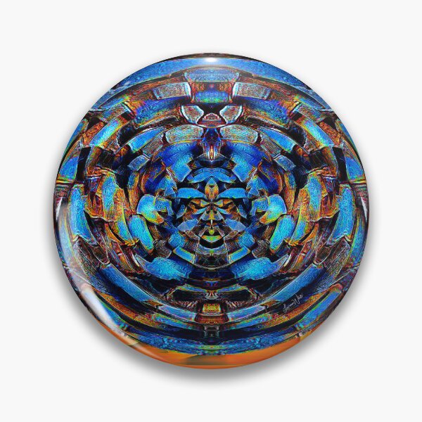 Item preview, Neptune's Shield - Collage -Mythical Symbol in Red and Indigo tones  designed and sold by Lawrence White.