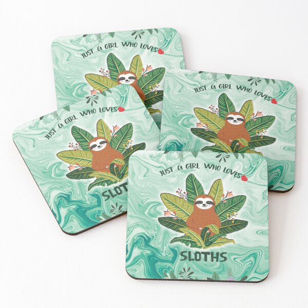 Item preview, Just A Girl Who Loves Sloths designed and sold by AnetteEckert.