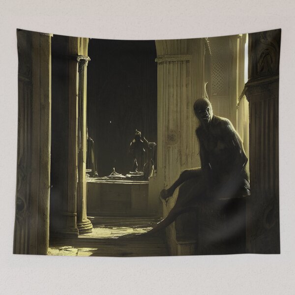 Item preview, The zombie in the cavern abstract gothic art designed and sold by Ariel Guevara.