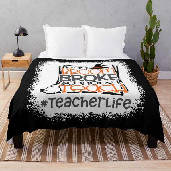 Item preview, My Broom Broke So Now I Teach Halloween funny teaching scary witch horror pumpkin teacher designed and sold by elizabethdawnn.