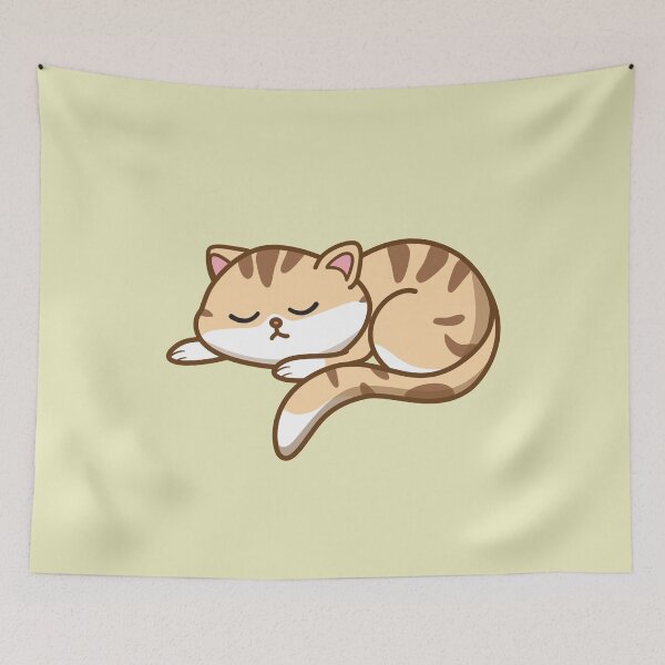 Item preview, Cute Adorable Sleeping Cat - Tabby Cat Sleeping designed and sold by Abhishek Goldar.