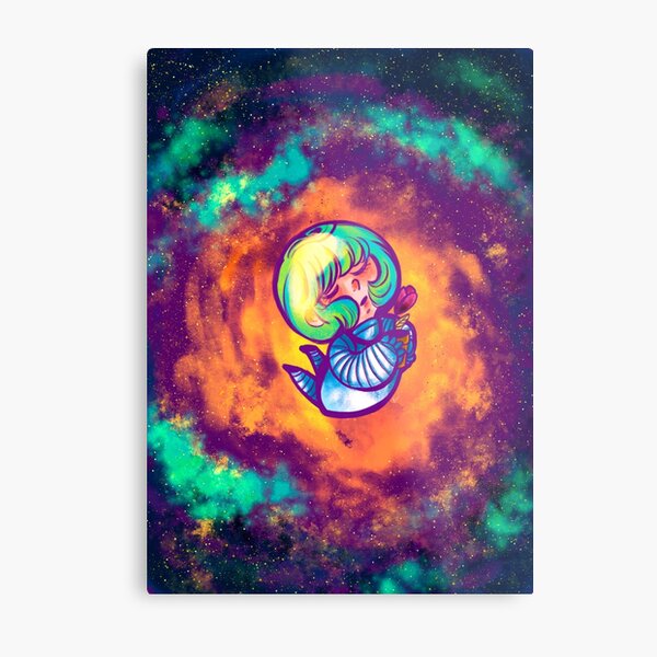 La fille de l'espace Metal Print