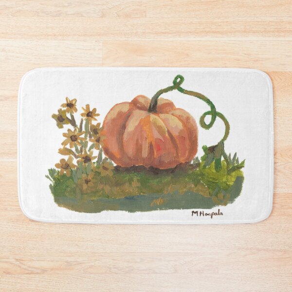 Item preview, Fall Pumpkin with Flowers - Hand Painted Design designed and sold by maryhop.