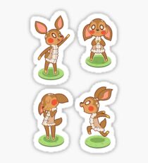 deer girls Sticker