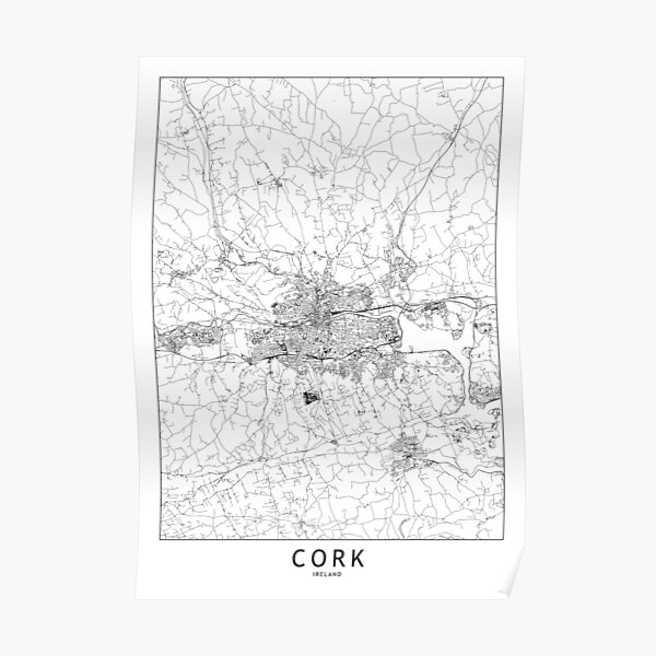 Póster «Mapa de corcho blanco» de multiplicitymap | Redbubble