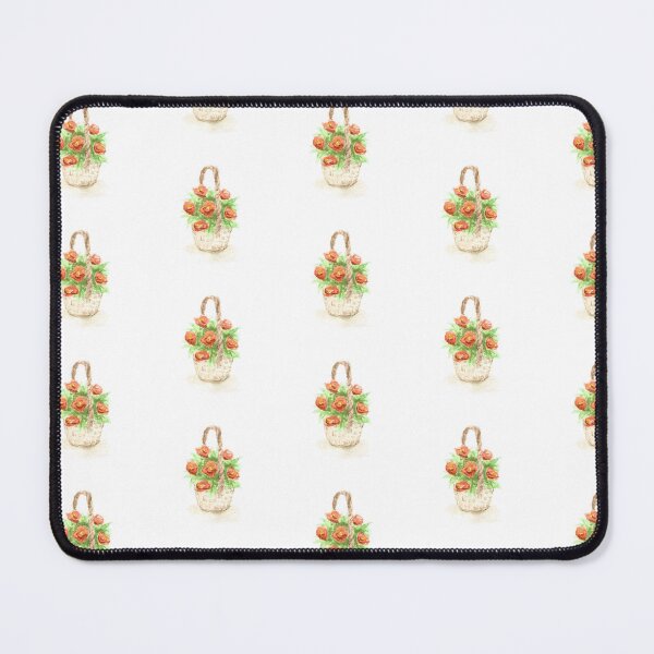Item preview, Red orange flowers in a basket designed and sold by HeatherPhn.