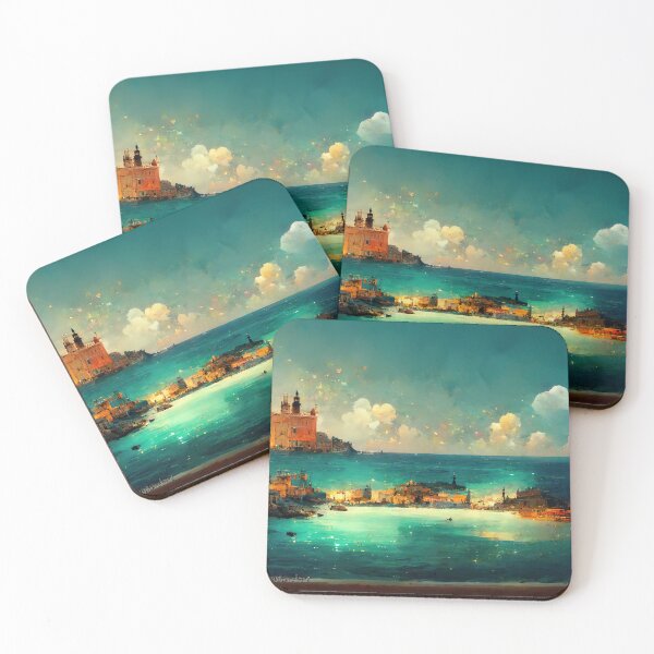Item preview, Mediterranean Paradise Abstract AI Generated Art designed and sold by MeAI-Art.