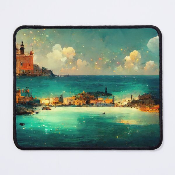 Item preview, Mediterranean Paradise Abstract AI Generated Art designed and sold by MeAI-Art.