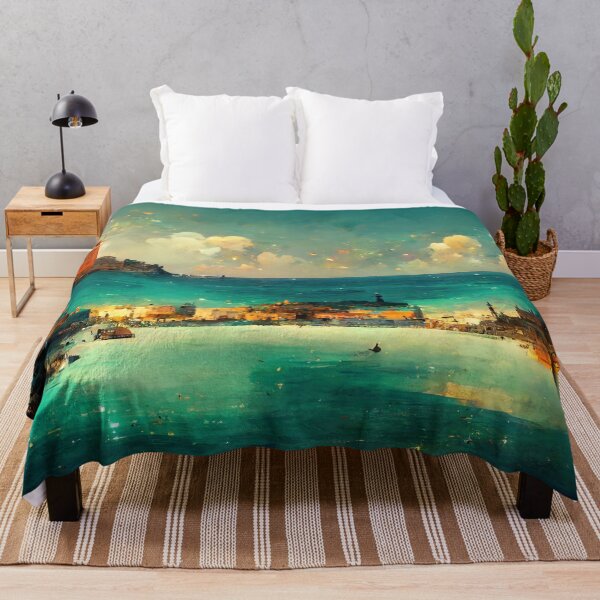 Item preview, Mediterranean Paradise Abstract AI Generated Art designed and sold by MeAI-Art.