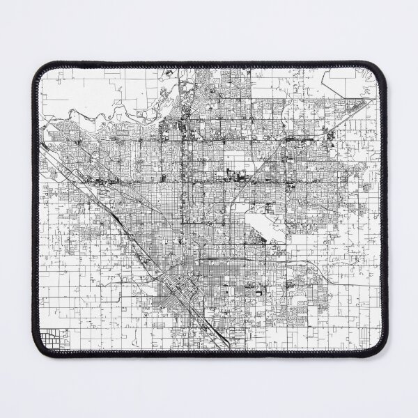 Item preview, Fresno White Map designed and sold by multiplicitymap.