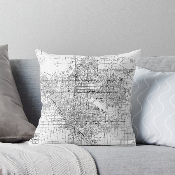 Item preview, Fresno White Map designed and sold by multiplicitymap.