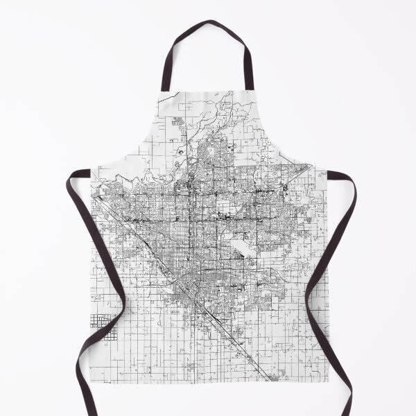 Item preview, Fresno White Map designed and sold by multiplicitymap.