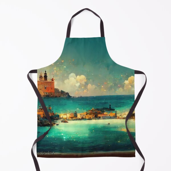 Item preview, Mediterranean Paradise Abstract AI Generated Art designed and sold by MeAI-Art.