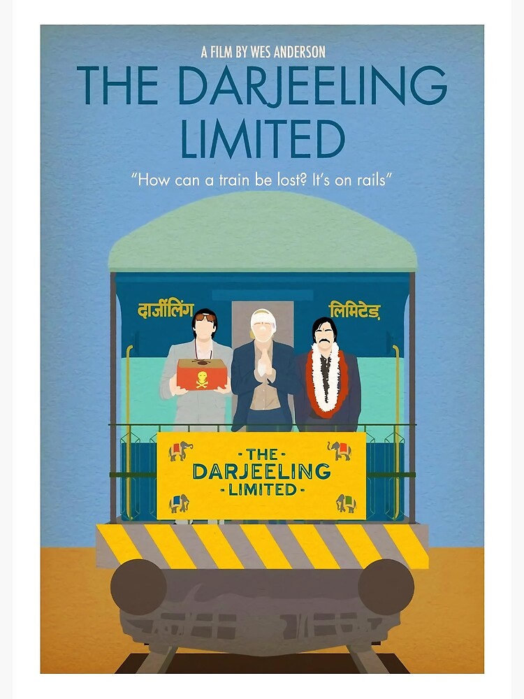 Darjeeling Limited Wall Art  Movie Poster Wes Anderson