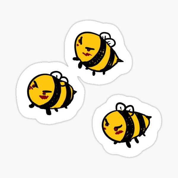 "Angry bees" Sticker for Sale by MilkyLorelai Redbubble