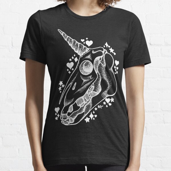 Sparkle Goth Unicorn Skull Essential T-Shirt