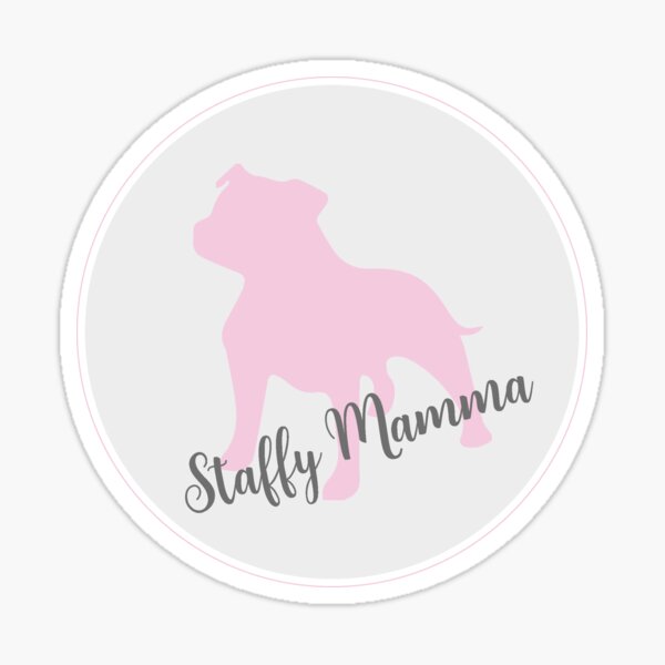 Staffy Mamma - Pink Sticker