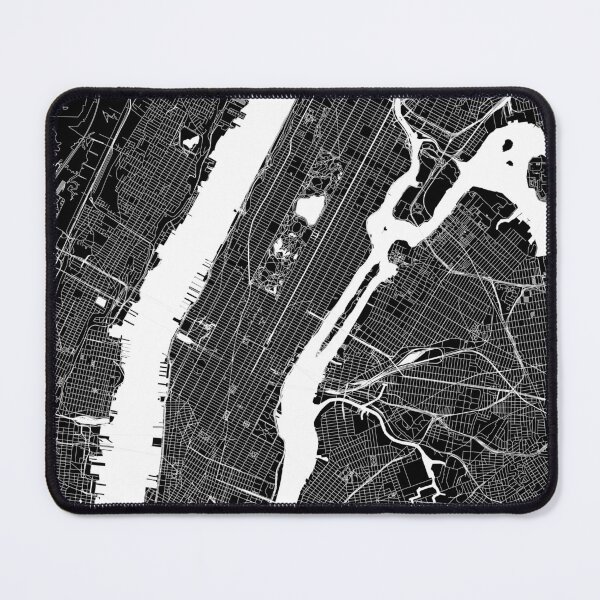 Item preview, New York City Black And White Map designed and sold by multiplicitymap.