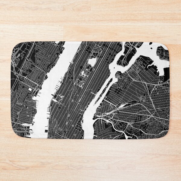 Item preview, New York City Black And White Map designed and sold by multiplicitymap.