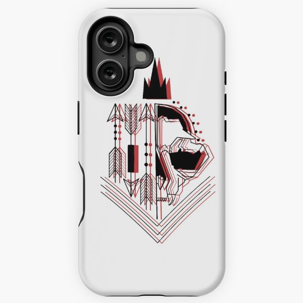 Cat skull (contrast) iPhone Tough Case