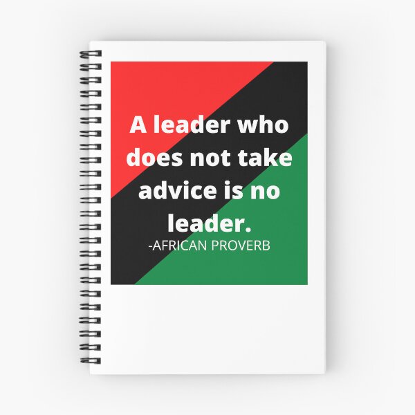 Item preview, African Proverbs: A leader who does not take advice is no leader. designed and sold by AfricanProverbs.