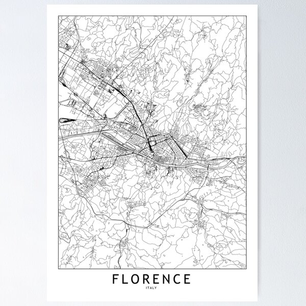 Aperçu de l'œuvre Carte blanche de Florence créée et vendue par multiplicitymap.