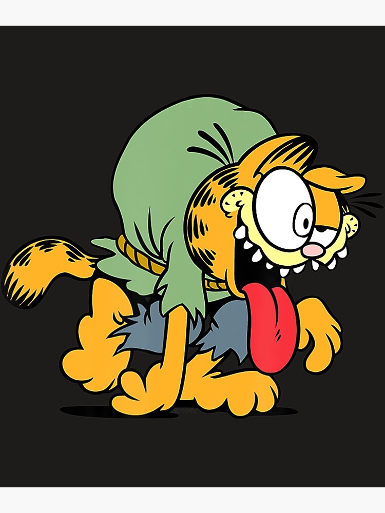 "Garfield Hunchback Garfield Halloween " Poster for Sale by peggsjoroga