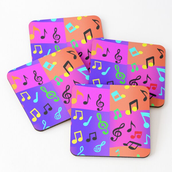 Aperçu de l'œuvre Motif de notes de musique colorées créée et vendue par Zestpond.