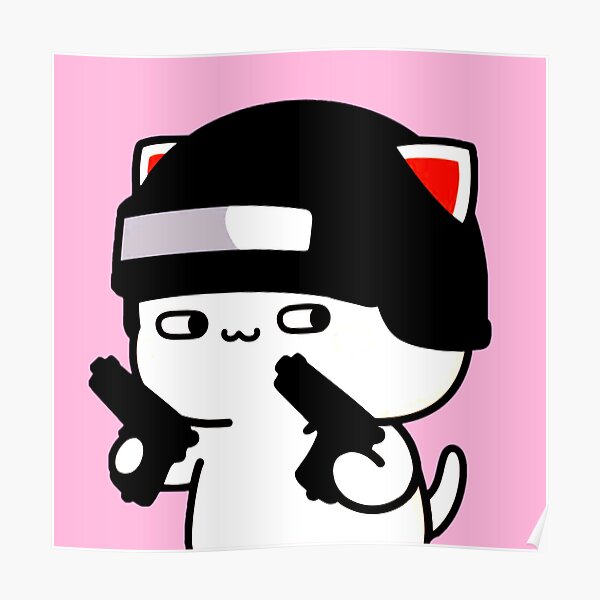 "Cute Altyn Cat with Guns" Poster for Sale by Internetan | Redbubble